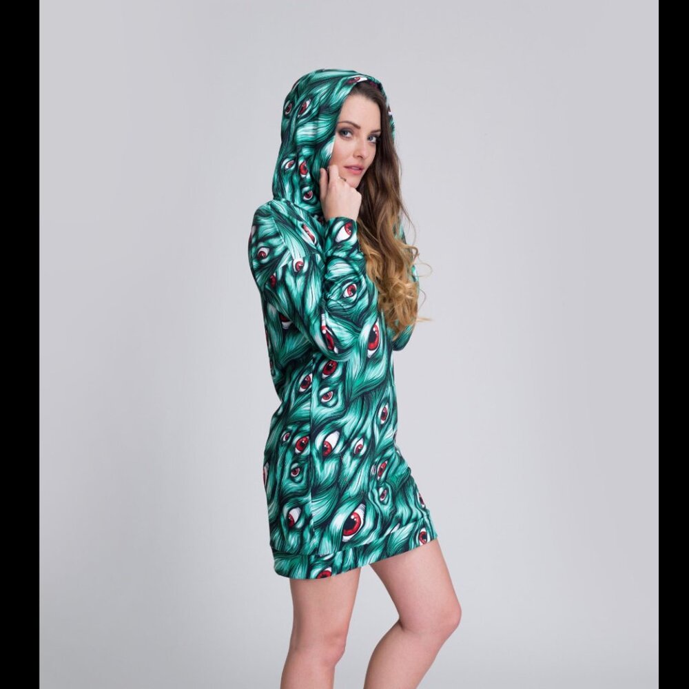 badinka I see you green hoodie